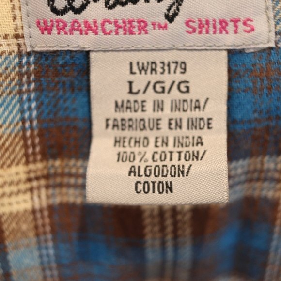 Wrangler Plaid Mini Dress Western Country Equestrian Line Dance Dress Blue Brown - Picture 10 of 10